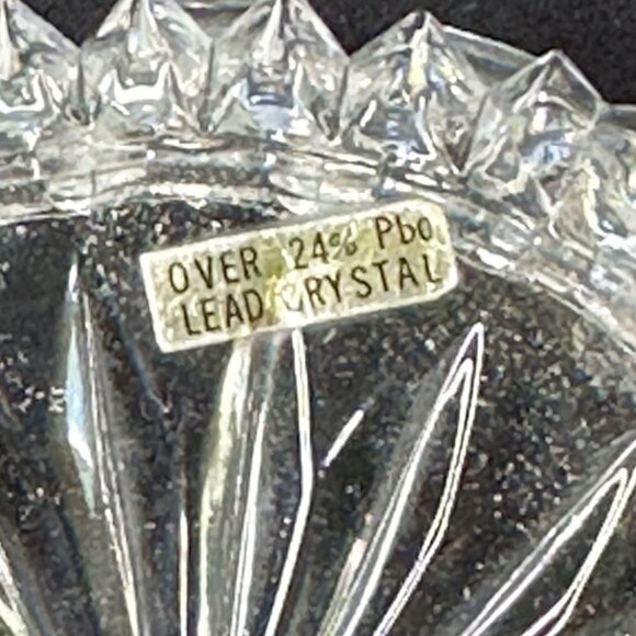 VTG Unbranded 24% lead crystal 4 inch round clear covered trinket dish box - Picture 6 of 7